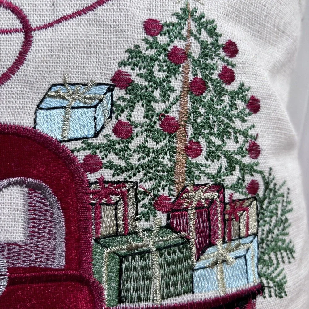 NEW‎ Christmas Throw Pillow Red Little Merry Christmas Truck by Secret Celebrity